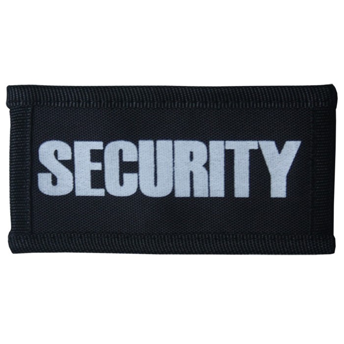Security Abzeichen Aufnäher Patch mit Klett Rückenpatch mit weißer Schrift